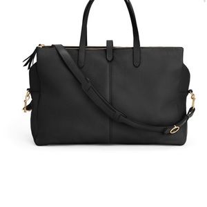 Cuyana leather Triple Zipper Weekender